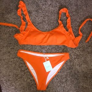 Brand new with tags Orange ruffle Bikini!
